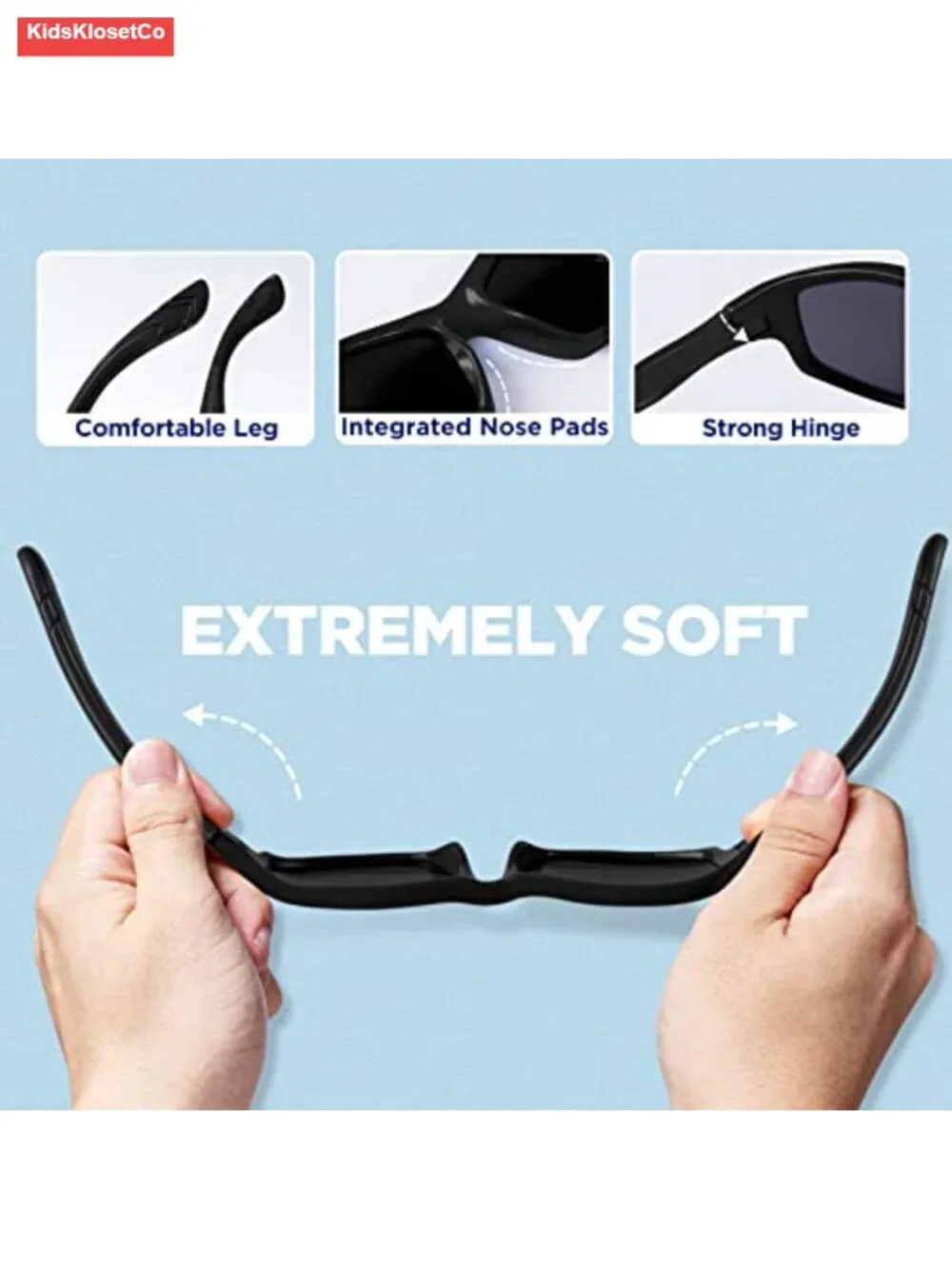 Polarized UV Protection Kids Sunglasses with Strap